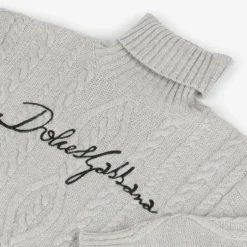 Dolce amp; Gabbana Grey Wool & Cashmere Roll Neck Sweater