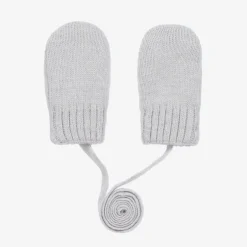 Jamiks Grey Wool & Cashmere Baby Mittens