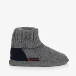 Giesswein Grey Wool Boot Slippers