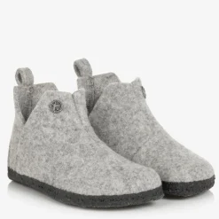 Birkenstock Grey Wool Felt Slippers Best
