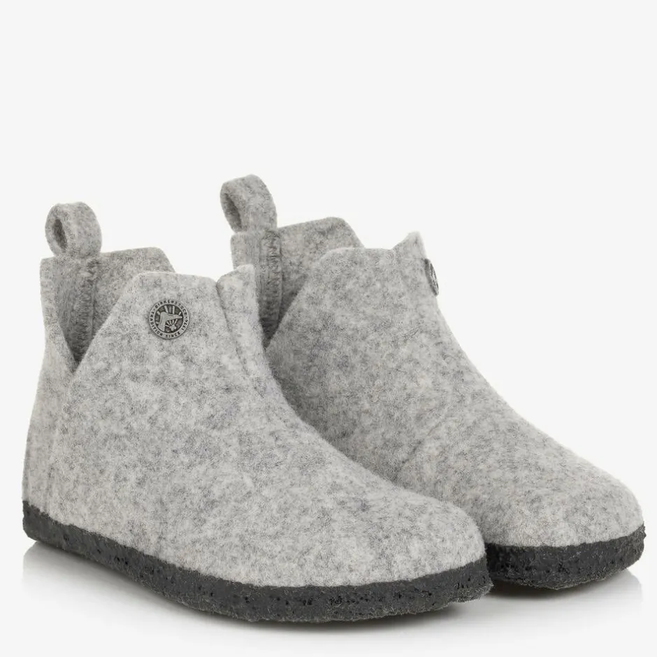 Birkenstock Grey Wool Felt Slippers Best
