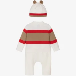 Burberry Icon Stripe Knitted Wool Baby Trouser Set Online