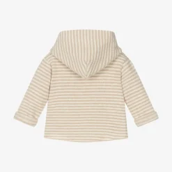 1 + in the family Ivory & Beige Stripe Cotton Baby Hoodie Best