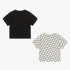 KENZO KIDS Ivory & Black Cotton T-Shirts (2 Pack) Sale