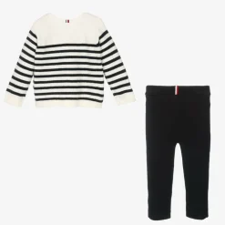 Tommy Hilfiger Ivory & Blue Cotton Baby Leggings Set Best
