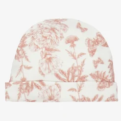 Tartine et Chocolat Ivory & Pink Cotton Hat Discount