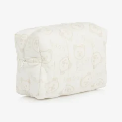 Guess Ivory & Beige Bear Wash Bag (23cm) Hot