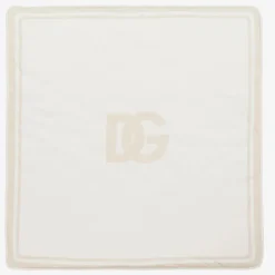 Dolce amp; Gabbana Ivory & Beige Padded DG Blanket (81cm) Clearance