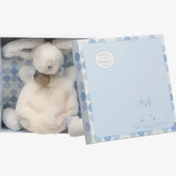 Doudou et Compagnie Ivory & Blue Plush Bunny Doudou (26cm) Best
