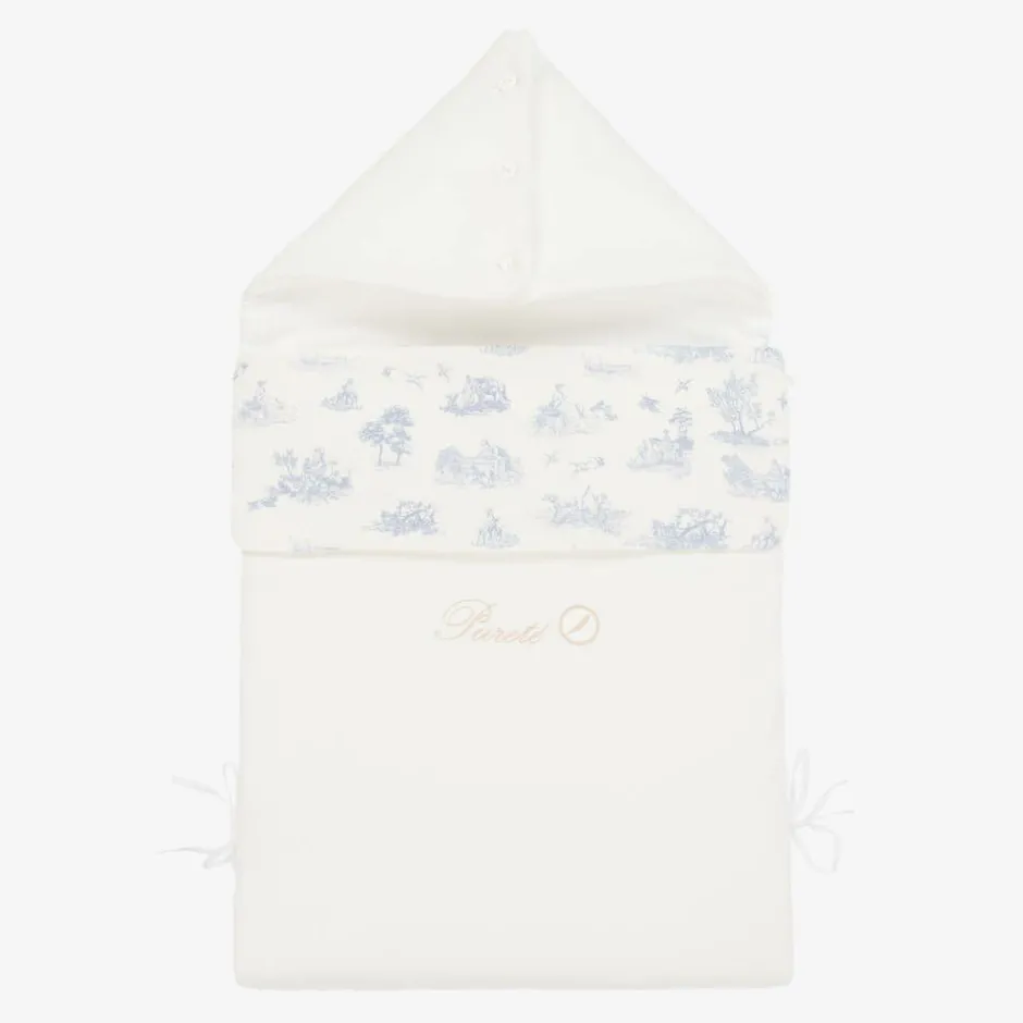 Pureté Du... Bébé Ivory & Blue Toile de Jouy Nest (75cm) Online