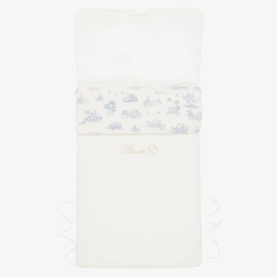 Pureté Du... Bébé Ivory & Blue Toile de Jouy Nest (75cm) Online