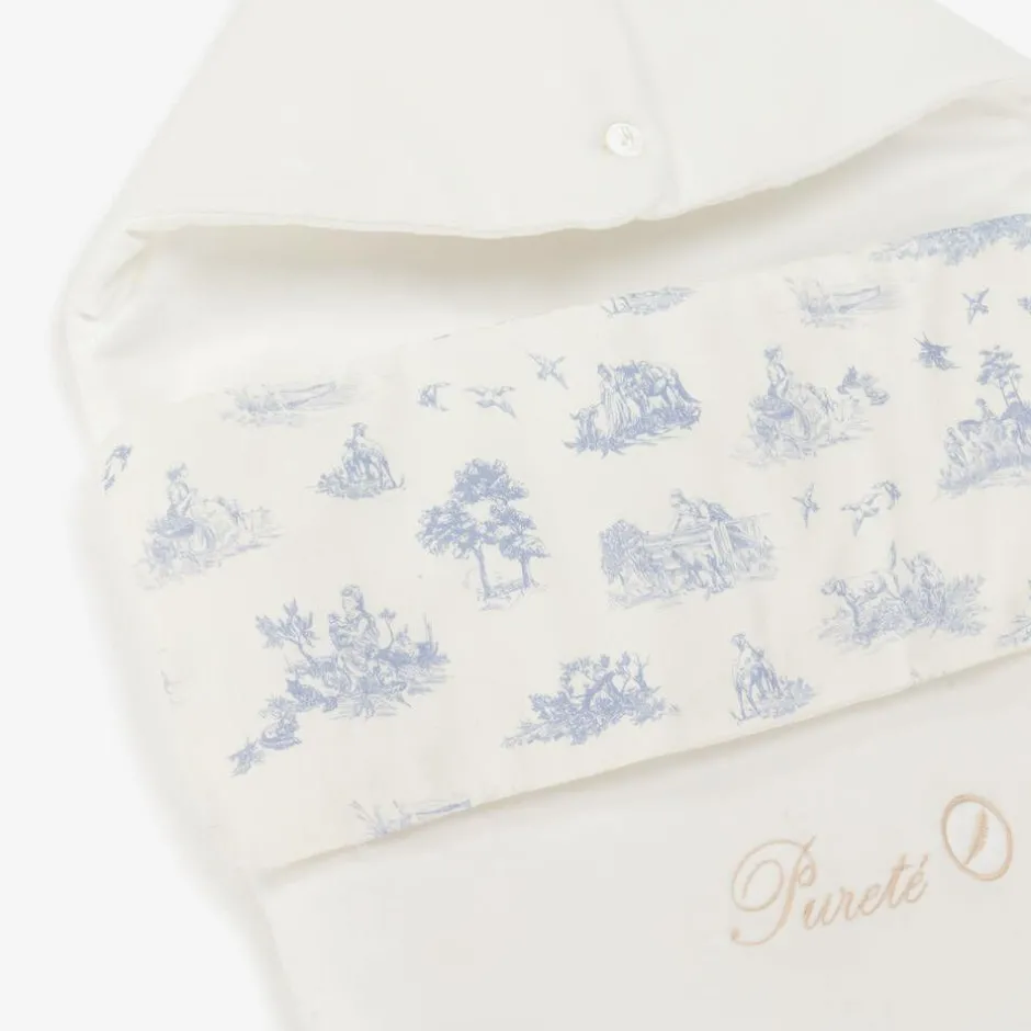 Pureté Du... Bébé Ivory & Blue Toile de Jouy Nest (75cm) Online
