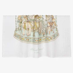 Atelier Choux Paris Ivory & Green Carousel Swaddle (97cm) Discount