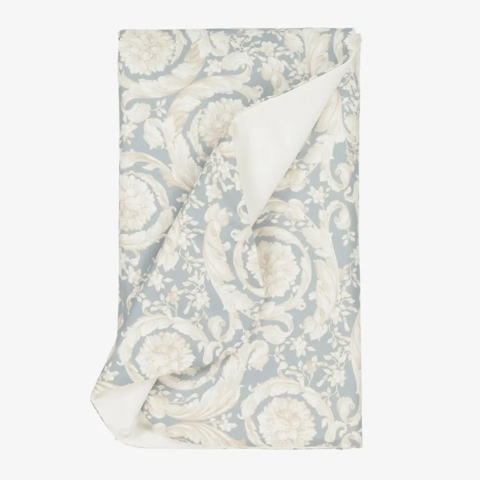 Versace Ivory & Grey Barocco Blanket (75cm) Hot