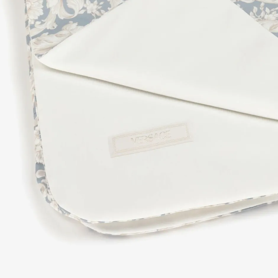 Versace Ivory & Grey Barocco Blanket (75cm) Hot