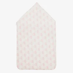 Roberto Cavalli Ivory & Pink Cotton Monogram Baby Nest (73cm) Sale