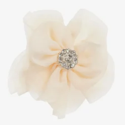 Cute Cute Ivory & Pink Hairclip (8cm) New