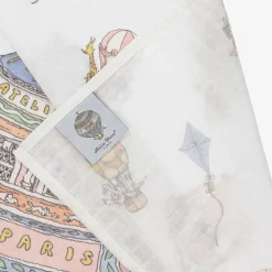 Atelier Choux Paris Ivory & Pink Organic Cotton Swaddles (3 Pack) Hot