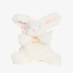 Doudou et Compagnie Ivory & Pink Plush Bunny Soft Toy (16cm) Clearance