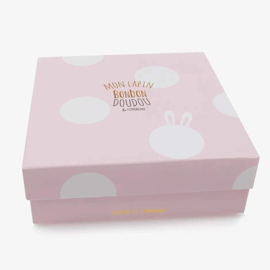 Doudou et Compagnie Ivory & Pink Plush Bunny Doudou (26cm)