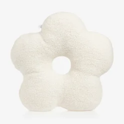 Jamiks Ivory Bouclé Flower Pillow (45cm) Outlet