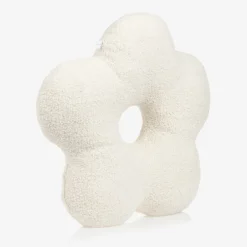 Jamiks Ivory Bouclé Flower Pillow (45cm) Outlet