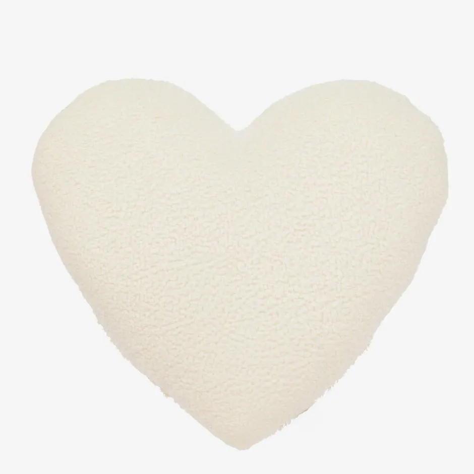 Jamiks Ivory Bouclé Heart Pillow (48cm) Sale