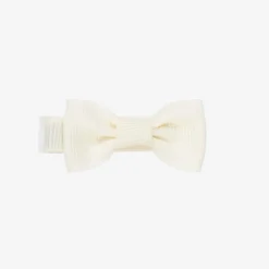 Peach Ribbons Ivory Bow Hair Clip (5cm) Online