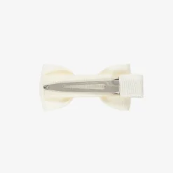 Peach Ribbons Ivory Bow Hair Clip (5cm) Online