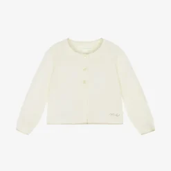 Marie-Chantal Ivory Cashmere Angel Wing Cardigan Hot