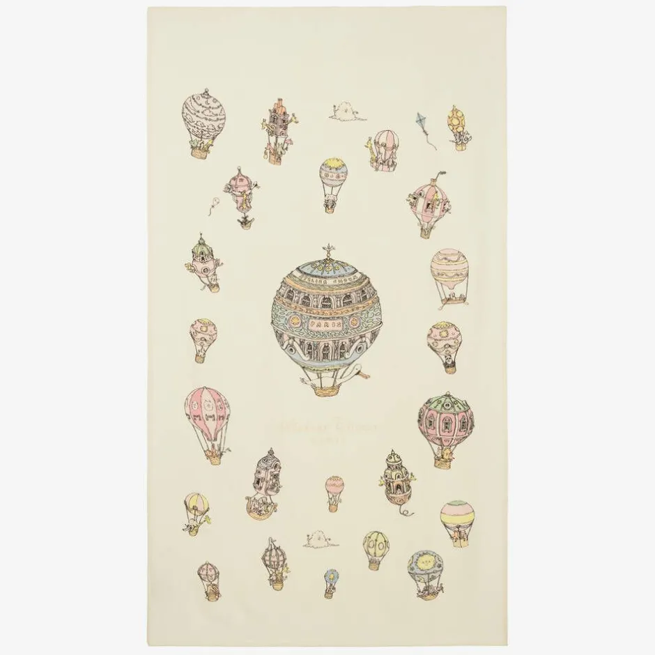 Atelier Choux Paris Ivory Cashmere Blanket (120cm) Hot