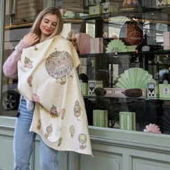 Atelier Choux Paris Ivory Cashmere Blanket (120cm) Hot