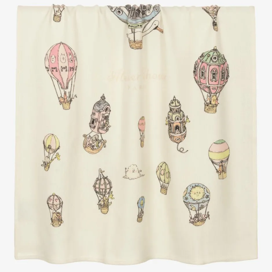 Atelier Choux Paris Ivory Cashmere Blanket (120cm) Hot