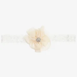Cute Cute Ivory Chiffon Flower Headband Discount