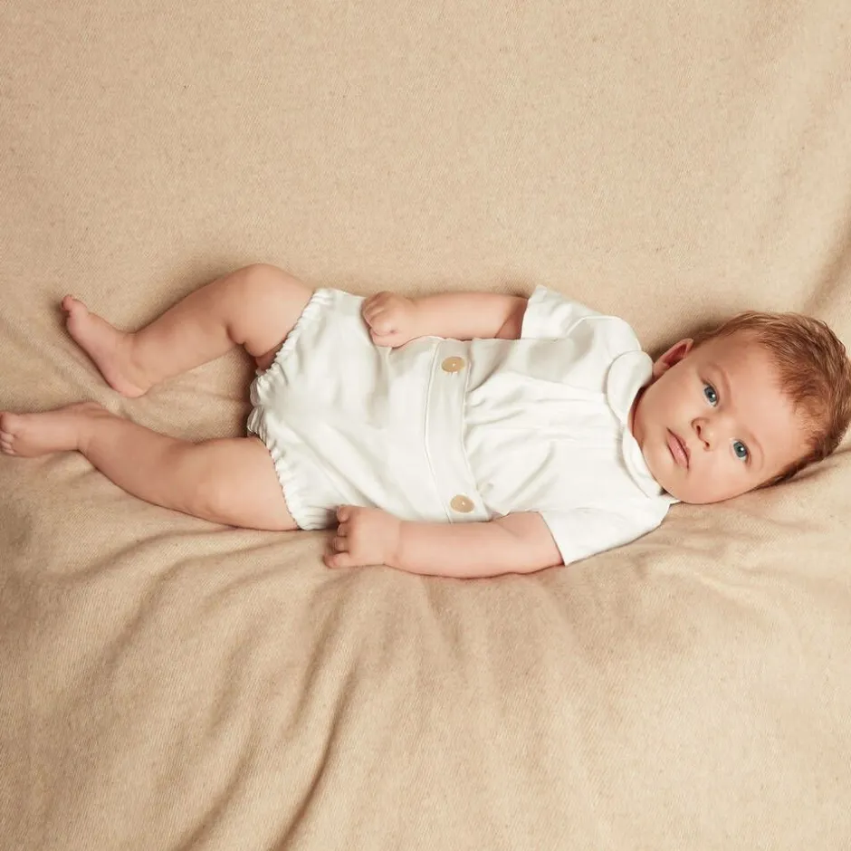 Ancar Ivory Cotton Buster Suit Sale