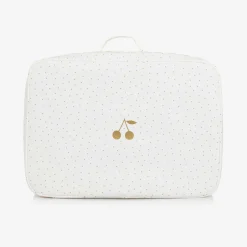 Bonpoint Ivory Cotton Canvas Suitcase (41cm) Online