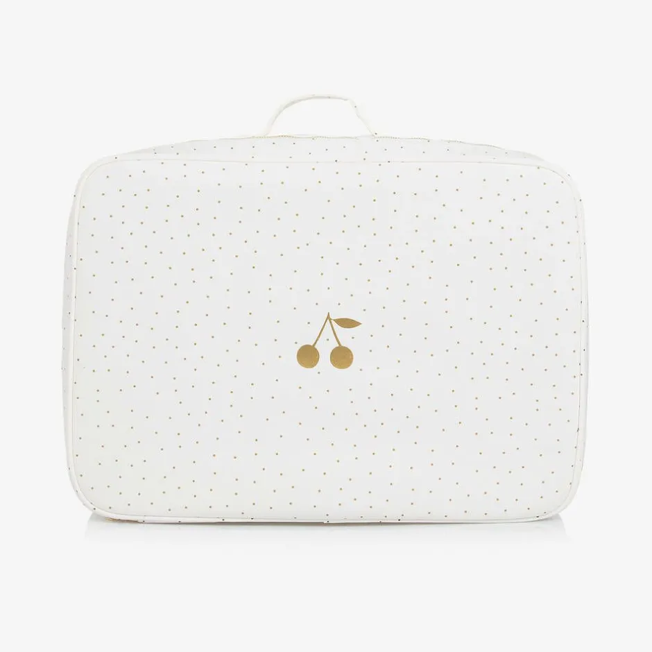 Bonpoint Ivory Cotton Canvas Suitcase (41cm) Online
