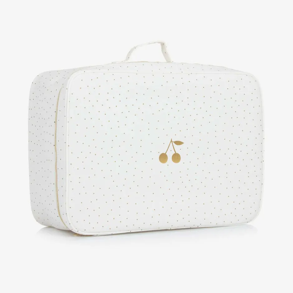 Bonpoint Ivory Cotton Canvas Suitcase (41cm) Online