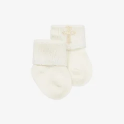 Country Kids Ivory Cotton Christening Baby Socks Discount