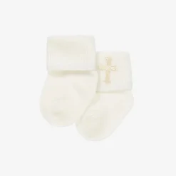 Country Kids Ivory Cotton Christening Baby Socks Discount