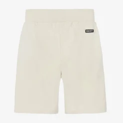 DKNY Ivory Cotton Jersey Shorts New
