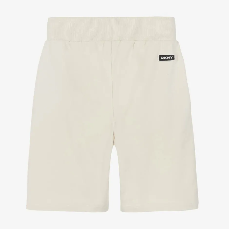DKNY Ivory Cotton Jersey Shorts New