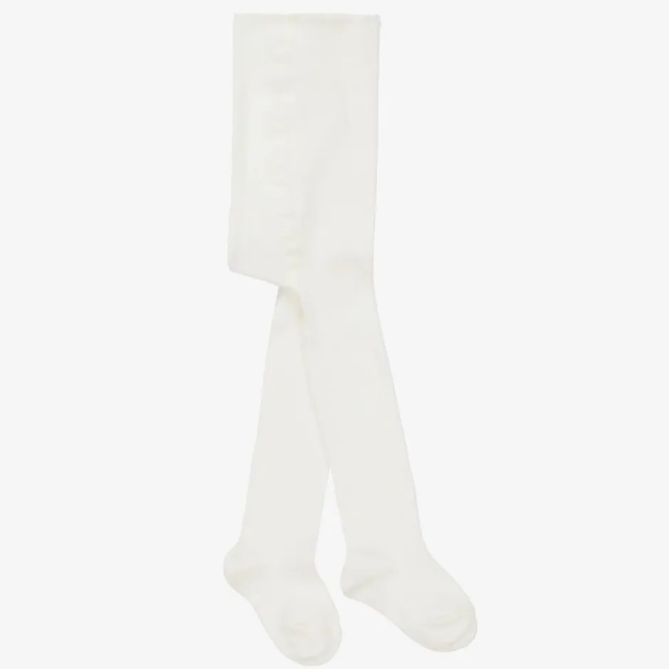 Falke Ivory Cotton Knit Baby Tights Online
