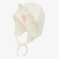 Sofija Ivory Cotton Padded Bonnet New