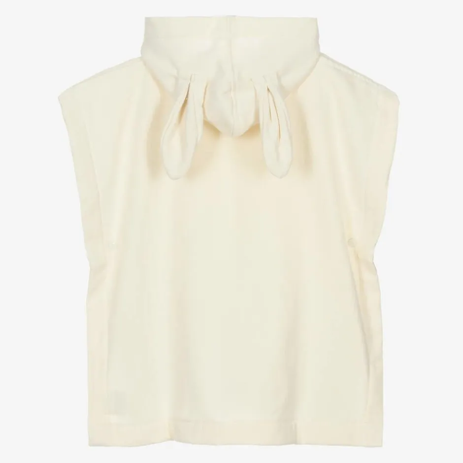 Elodie Ivory Cotton Poncho Towel Hot