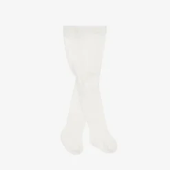 Mayoral Newborn Ivory Cotton Ribbed Baby Tights Online