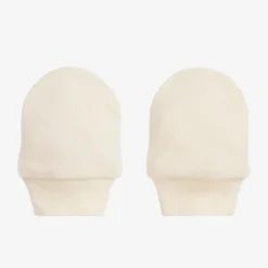 NaturaPura Ivory Cotton Scratch Mittens Hot