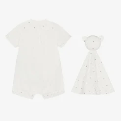 Emporio Armani Ivory Cotton Shortie & Doudou Set Best