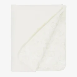 Guess Ivory Cotton Teddy Bear Blanket (92cm) Discount
