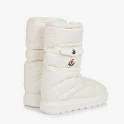 Moncler Enfant Ivory Down Padded Boots Online